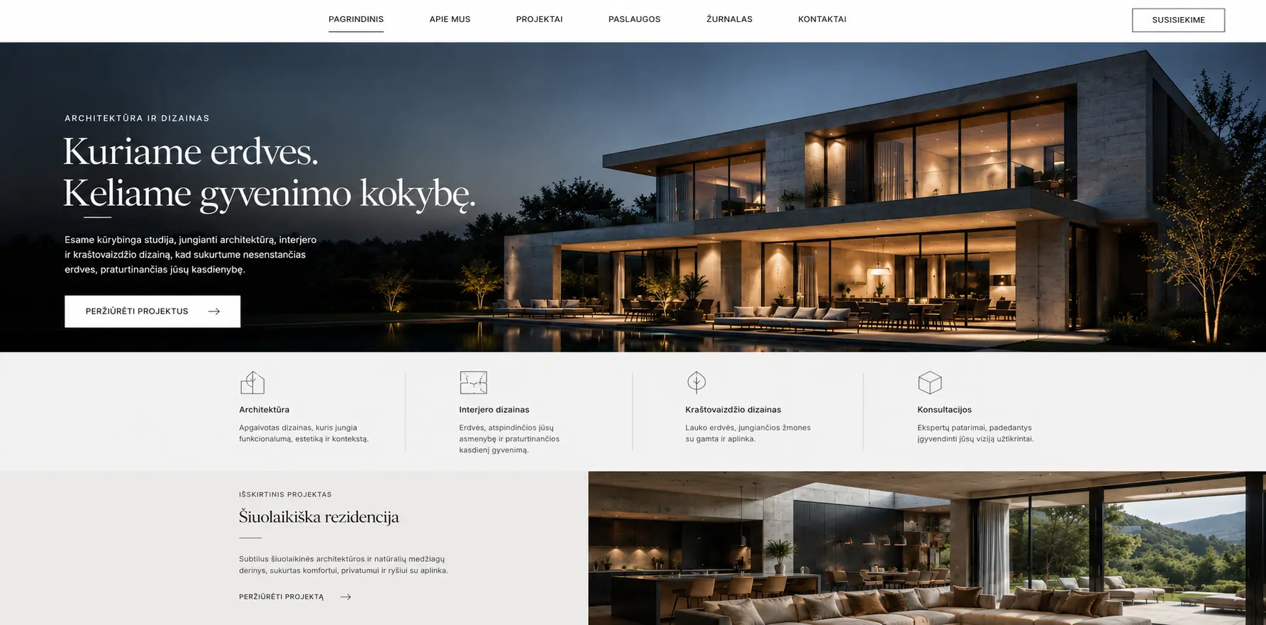 Architektūros studijos portfolio